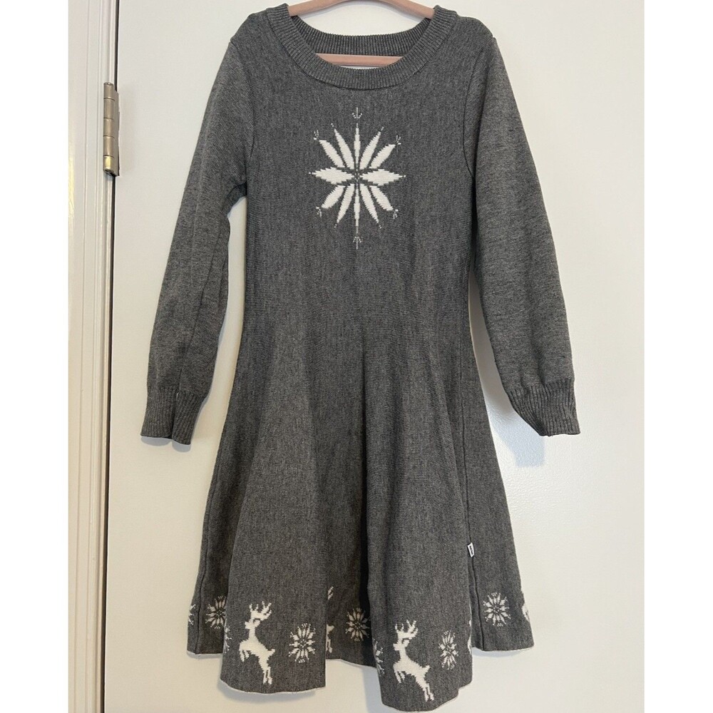 Little Sleepies Girls 7 Snowflake Sweater Dress Bamboo Cotton Winter Holiday